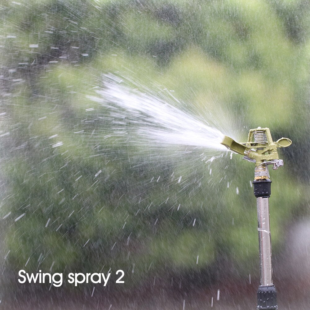 1/2'' 3/4'' Zinc Alloy Pulsating Sprinkler, 360° Automatic Rotating Spray