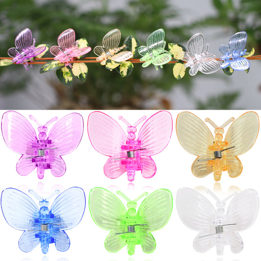 60PCS Butterfly Orchid Plant Clips Round Wings