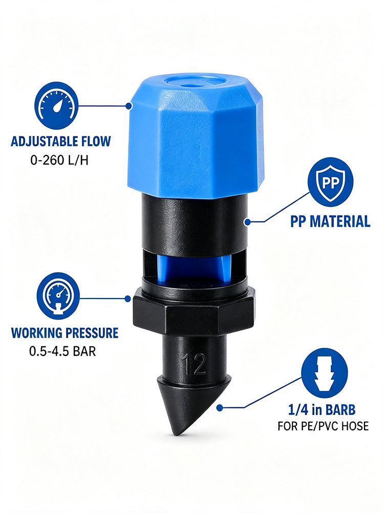 50PCS 0-260L/H Adjustable Dropper
