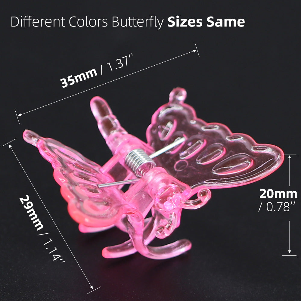 60PCS 20x35MM Colorful Butterfly Plant Clips