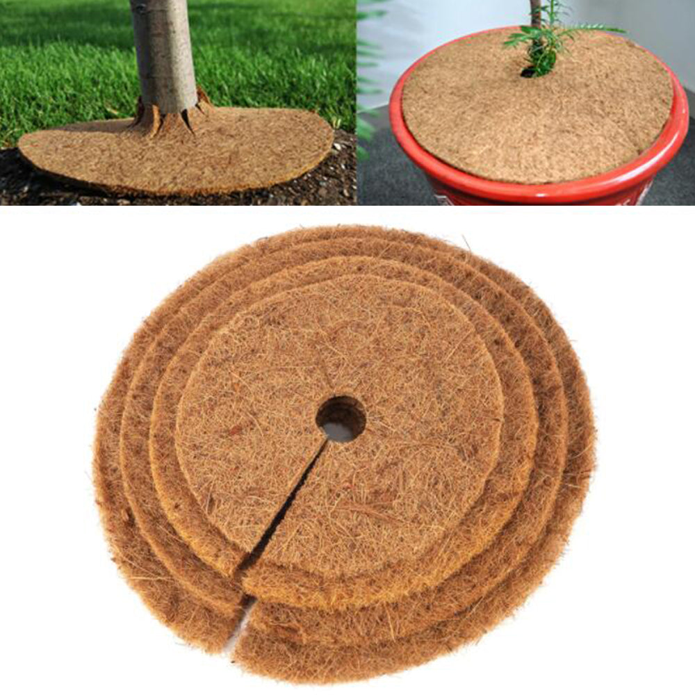 Coco Coir Plant Cover Mulch Mat for Weed Control, Planter Root Protection