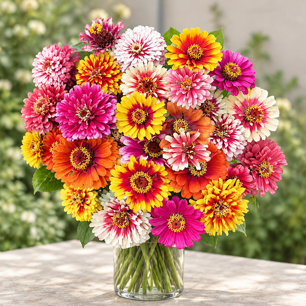 W1353 Candy Stripe Zinnia Mix