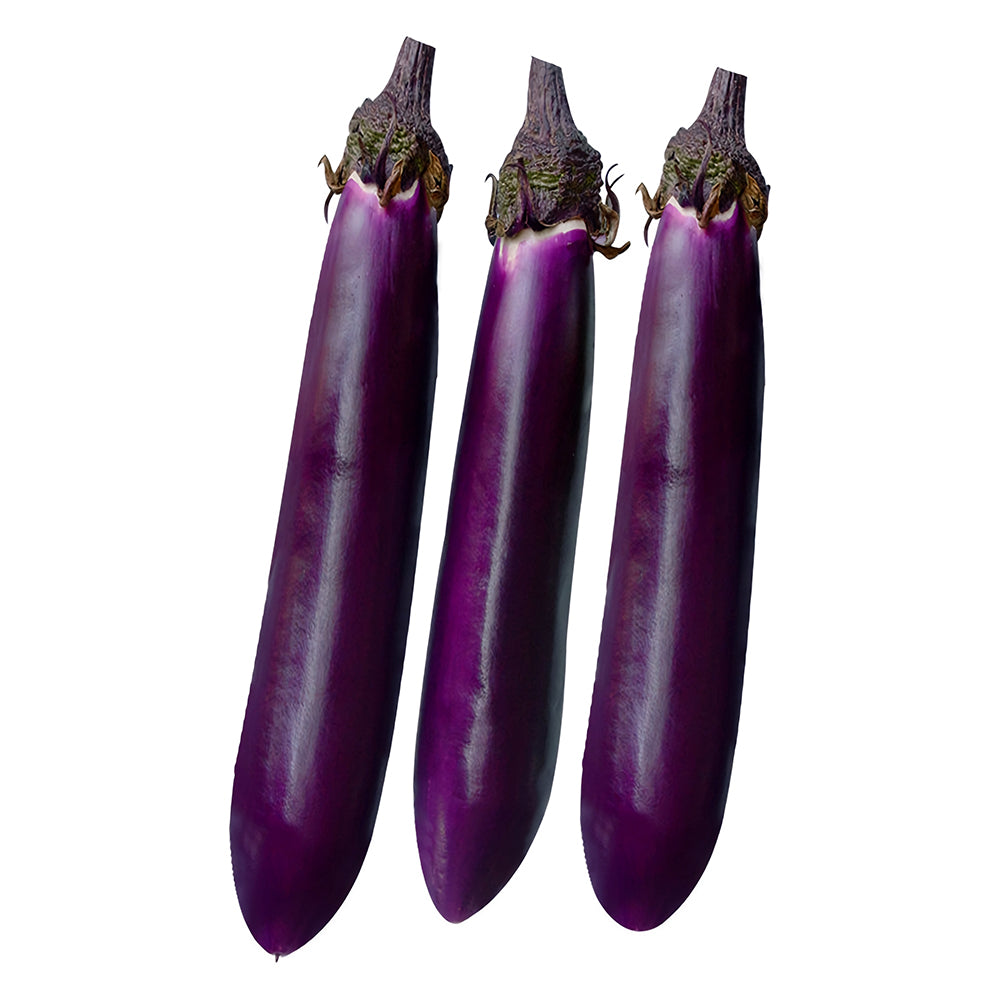 5 Bags (400 Seeds/Bag) of 'Purple Dragon' Long Eggplant Seeds