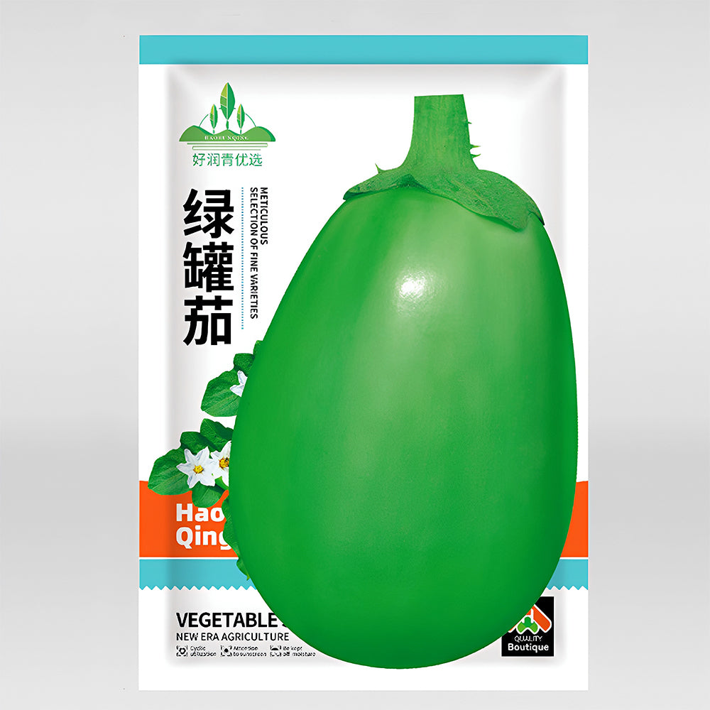 5 Bags (300 Seeds/Bag) of 'Xi'an Green Can' Eggplant Seeds