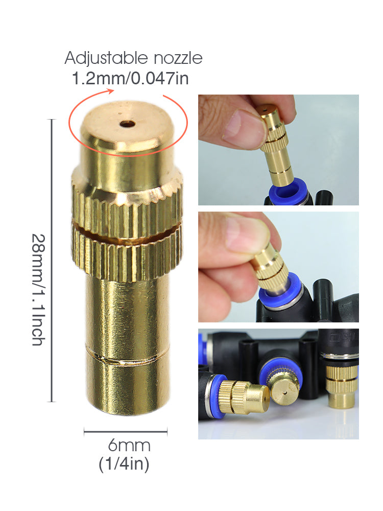 Copper atomizing nozzle