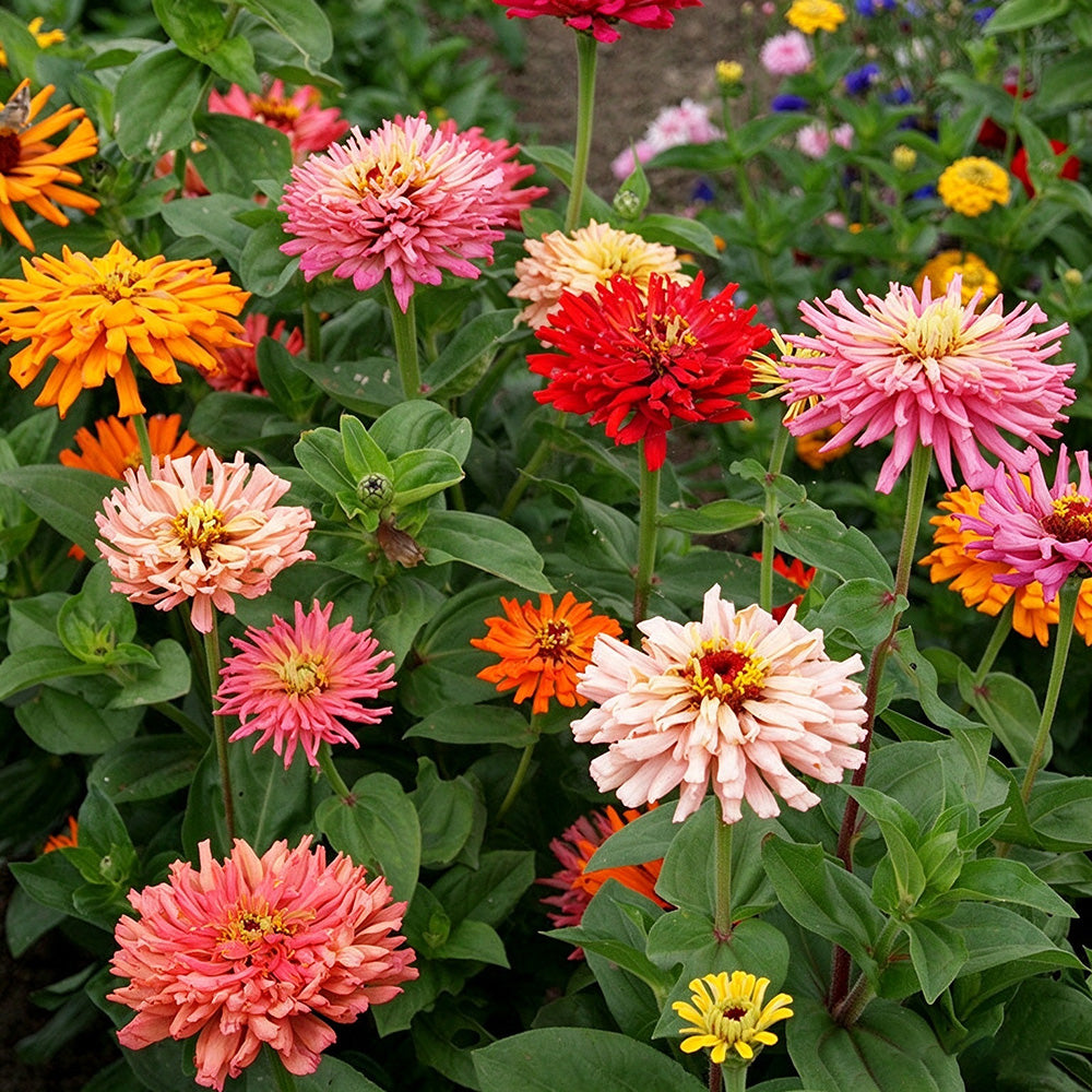 W1355 Cactus-Flowered Zinnia Mix