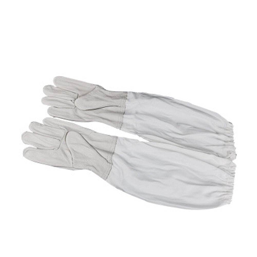 Beekeeping Gloves, Protective Long Sleeves, Breathable Sheepskin and Cloth