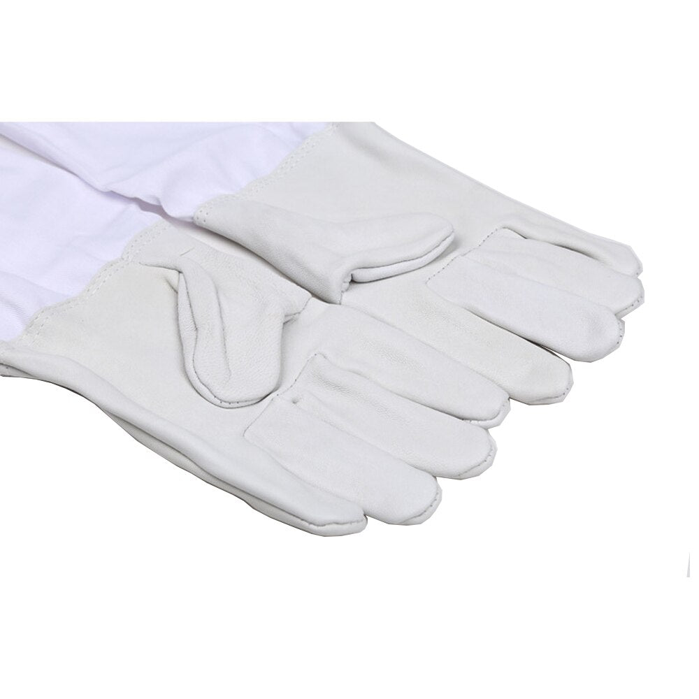 Beekeeping Gloves, Protective Long Sleeves, Breathable Sheepskin and Cloth