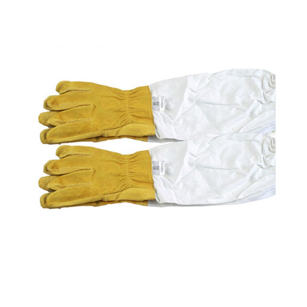 Beekeeping Gloves, Protective Long Sleeves, Breathable Sheepskin and Cloth