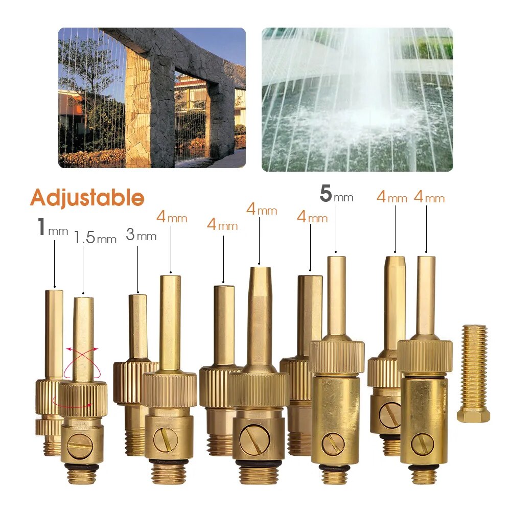 Brass Straight Jet Fountain Sprinklers for Garden, Ponds, Hotals, Parks Decoration