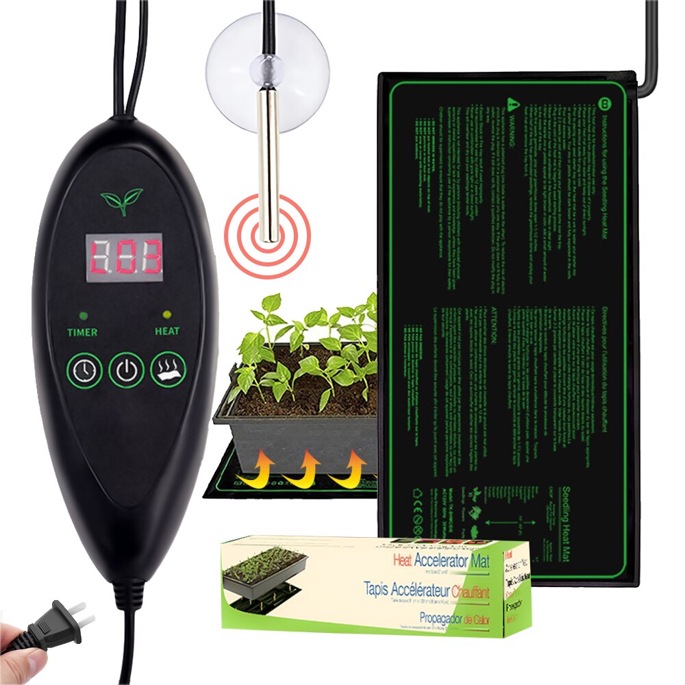 Seedling Heat Mat with Temperature Controller Soil Probe MUCIAKIE