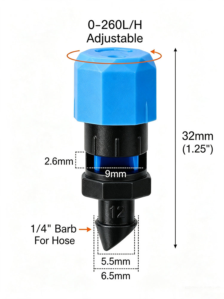 50PCS 0-260L/H Adjustable Dropper