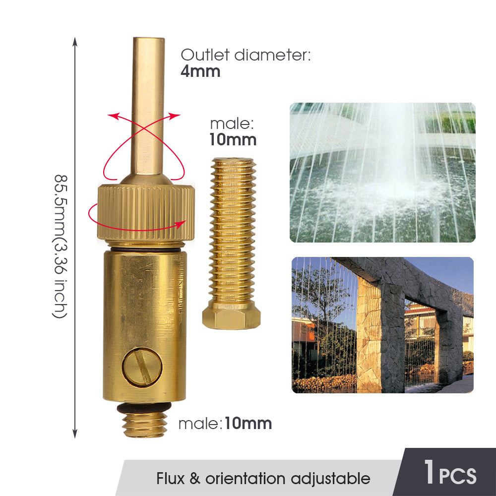 Brass Straight Jet Fountain Sprinklers for Garden, Ponds, Hotals, Parks Decoration