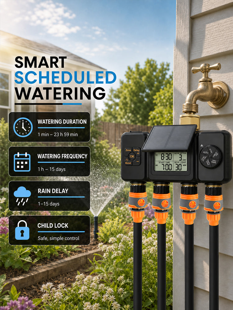 ZL04SY-TT 4-Zone Solar Irrigation Timer