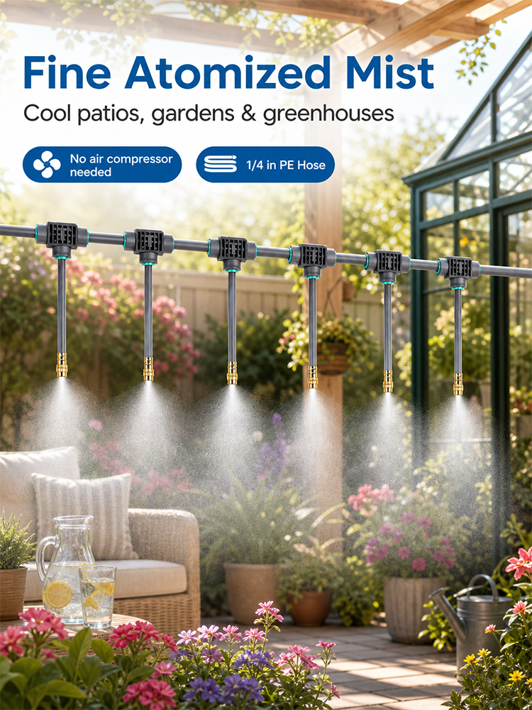 2-Zone Misting Irrigation Kit with LCD Water Timer
