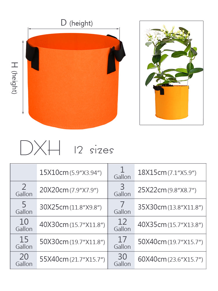 N666 'Orange' Eco Grow Bags