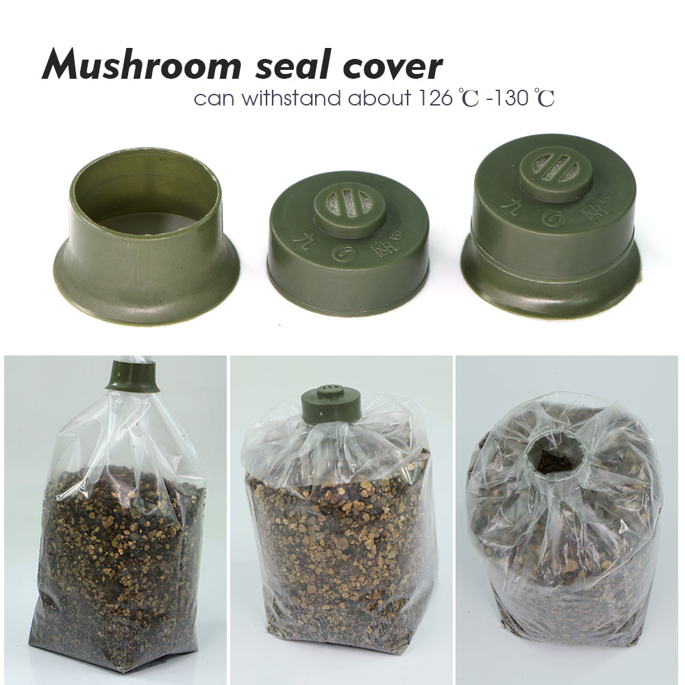Mushroom Grow Bag Cap with Cotton Filter