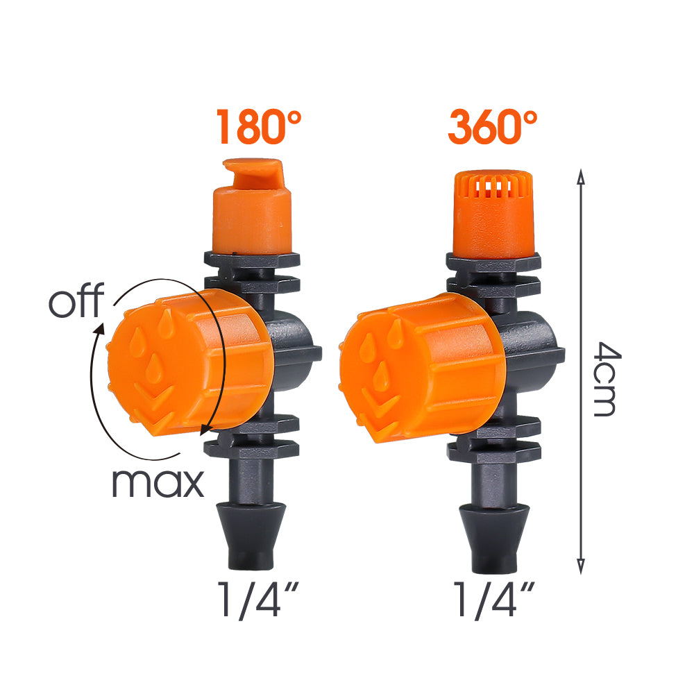 180° 360° Micro Sprinklers Flux Adjustable