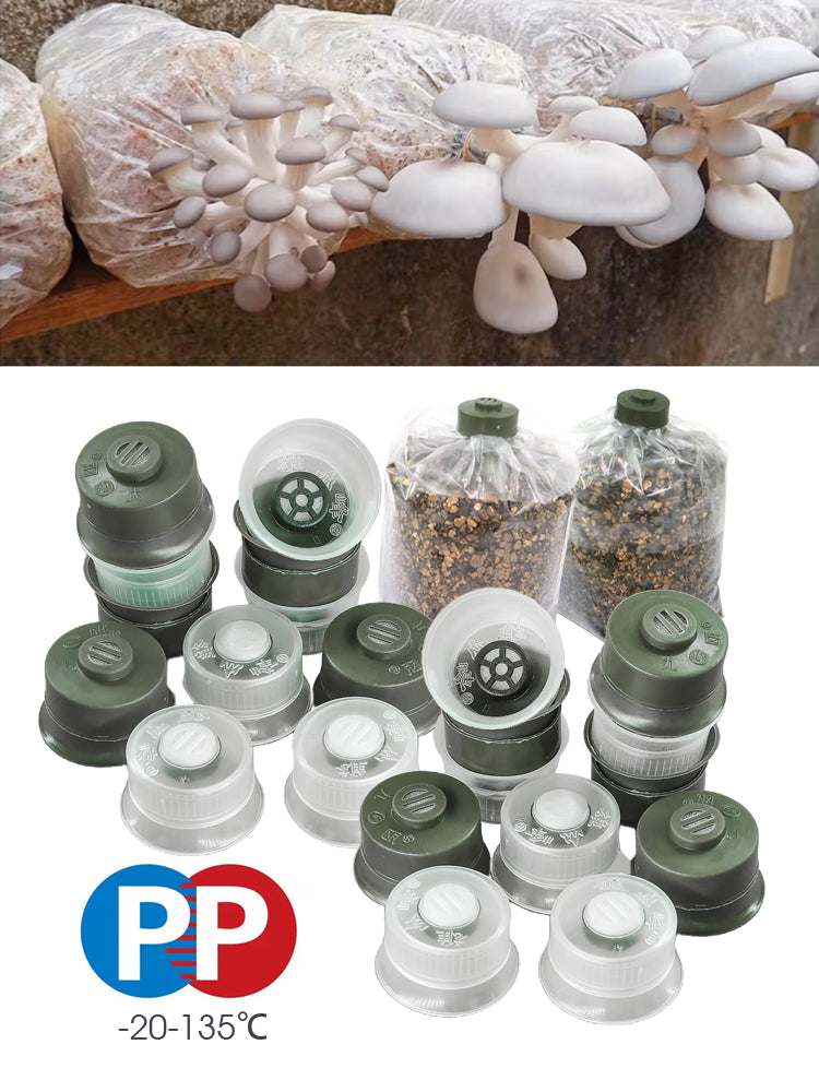 Mushroom Grow Bag Cap with Cotton Filter