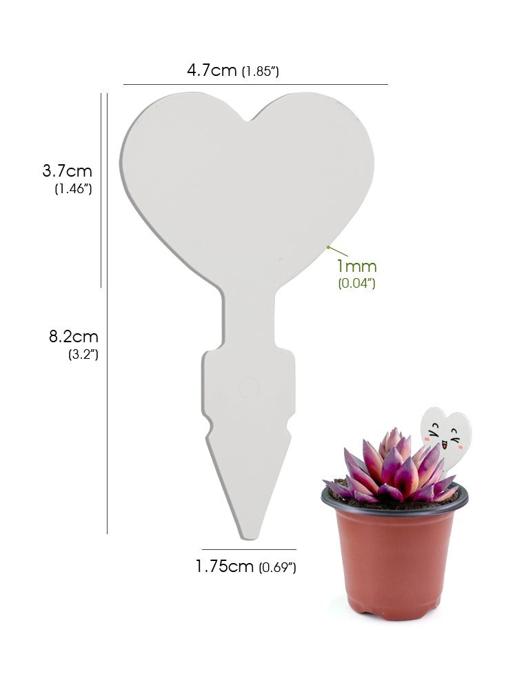 N311 Heart-shaped Plant Labels