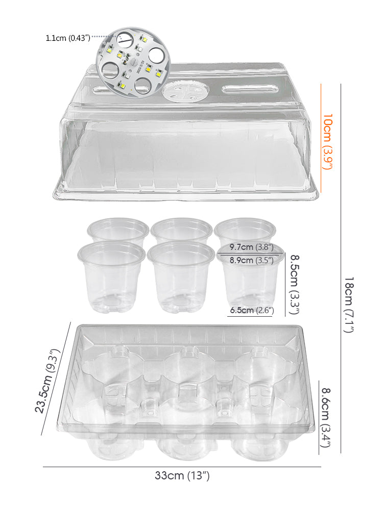 N294 LED Grow Light Cup Tray Kits