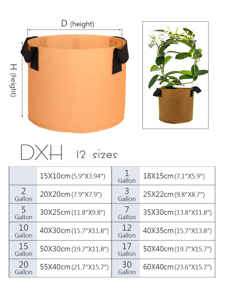 N666 'Brown' Eco Grow Bags