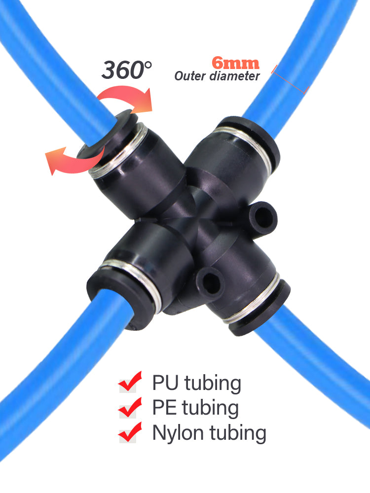 N262 1/4'' (4/6MM) PE / PU Tubing Fittings