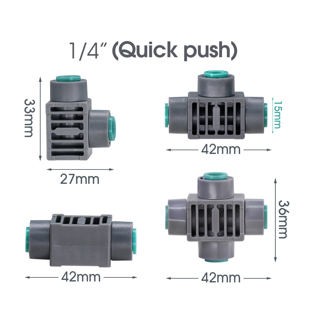 1/4'' Quick Push 4/6-7MM Hose Connecter for Watering Irrigation