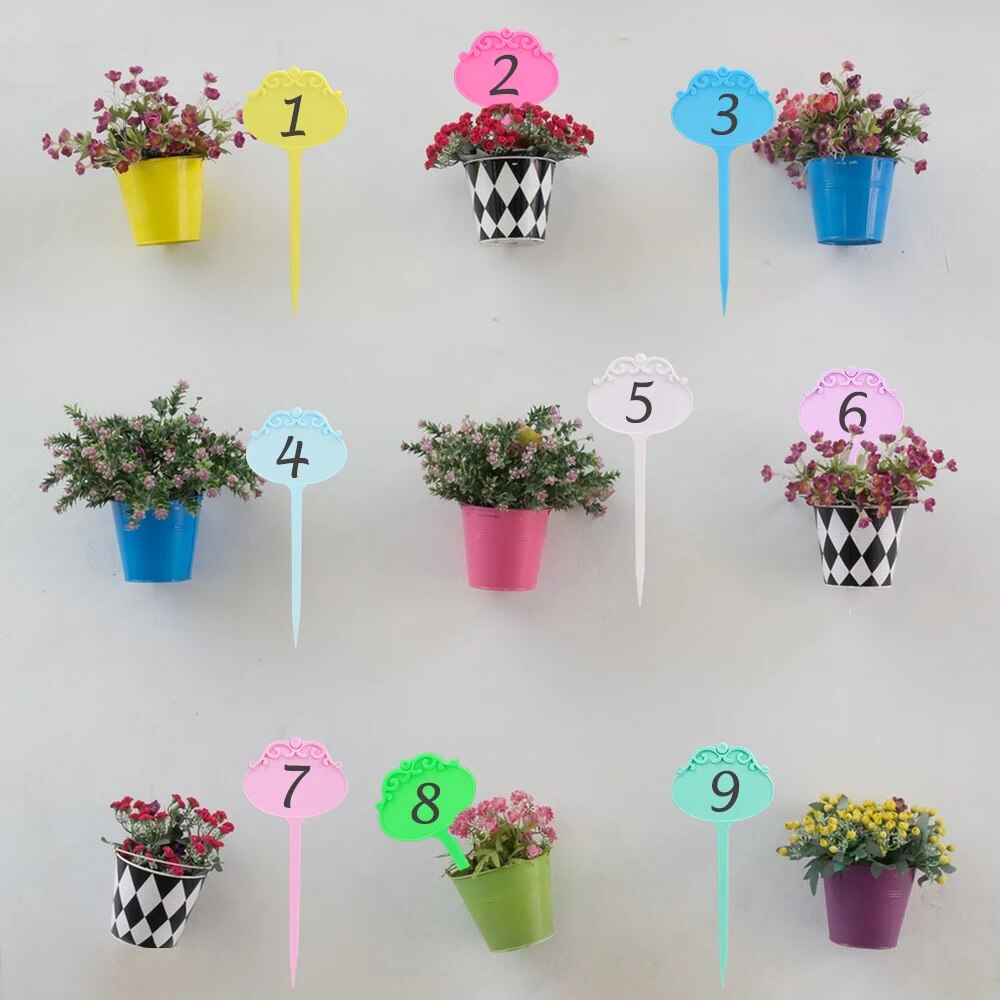 16x6.7cm (6.3''x2.6'') Flower-shaped Garden Plastic Plant Label, Pack of 18
