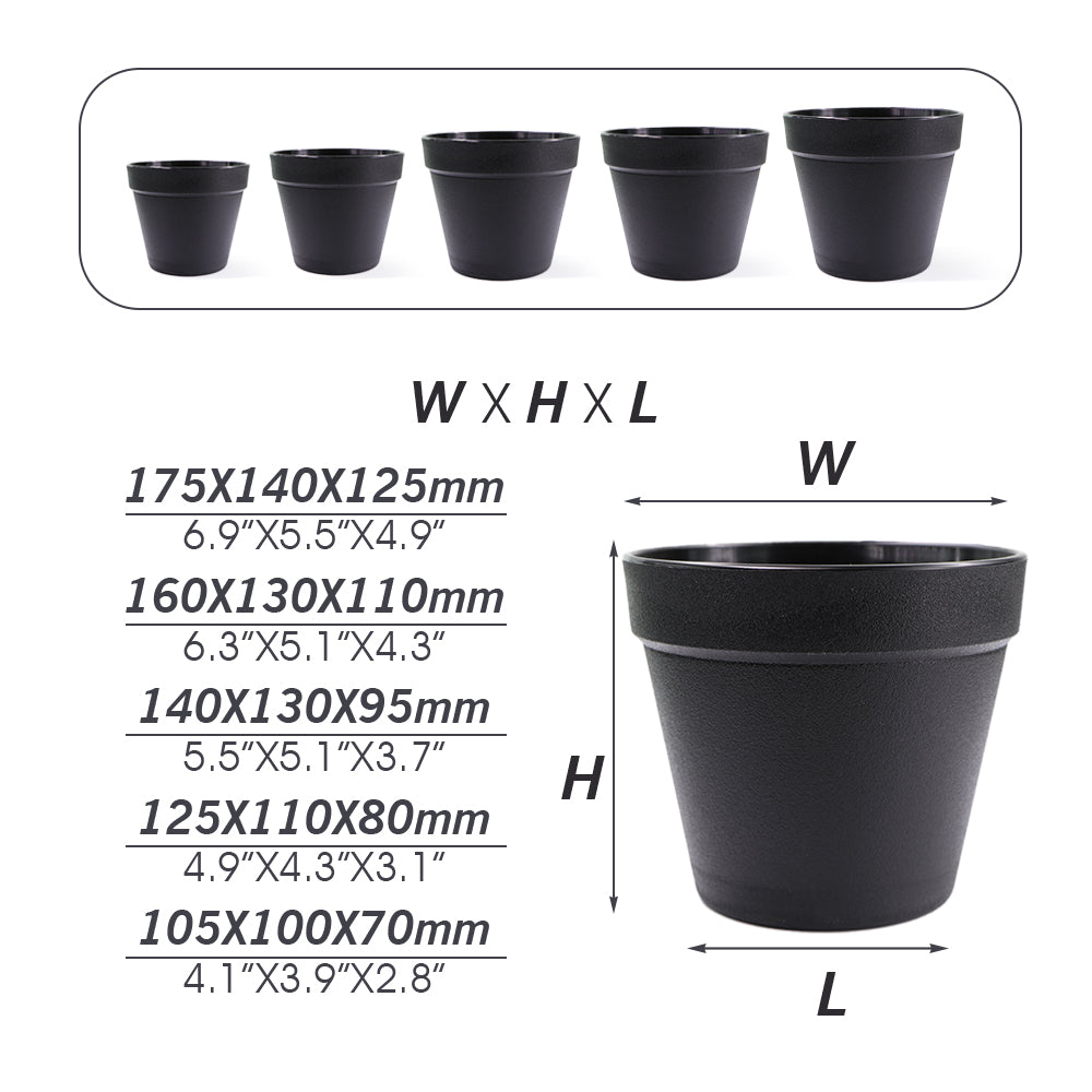 Muciakie® Black Water Storage Barrels, Set of 5